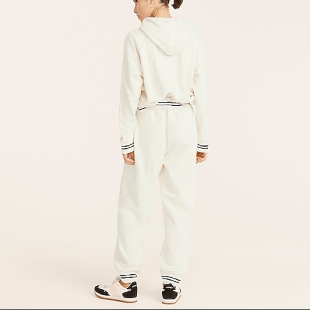 J Crew University terry sweatpants Jogger striped cuffs size XXS NWT - Picture 2 of 10